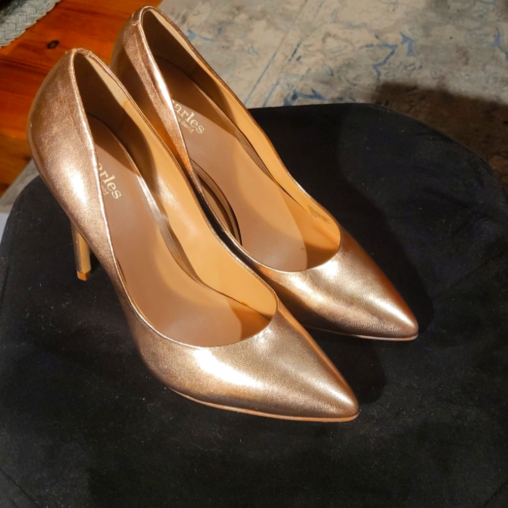 Charles by Charles David rose gold pumps heels